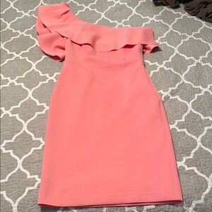 Elegant Pink One-Shoulder Dress